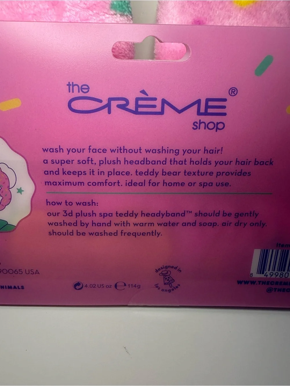 The Crème Shop New Sugar Bunny 3D Teddy Headband for Skincare